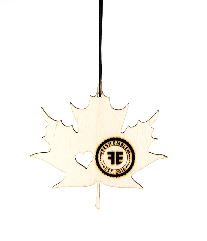 Maple Leaf Heart – Rescentable Wood Car Air Freshener