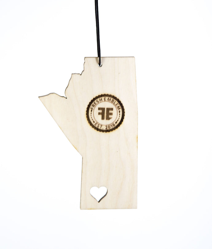 Animals Manitoba Heart – Rescentable Wood Car Air Freshener